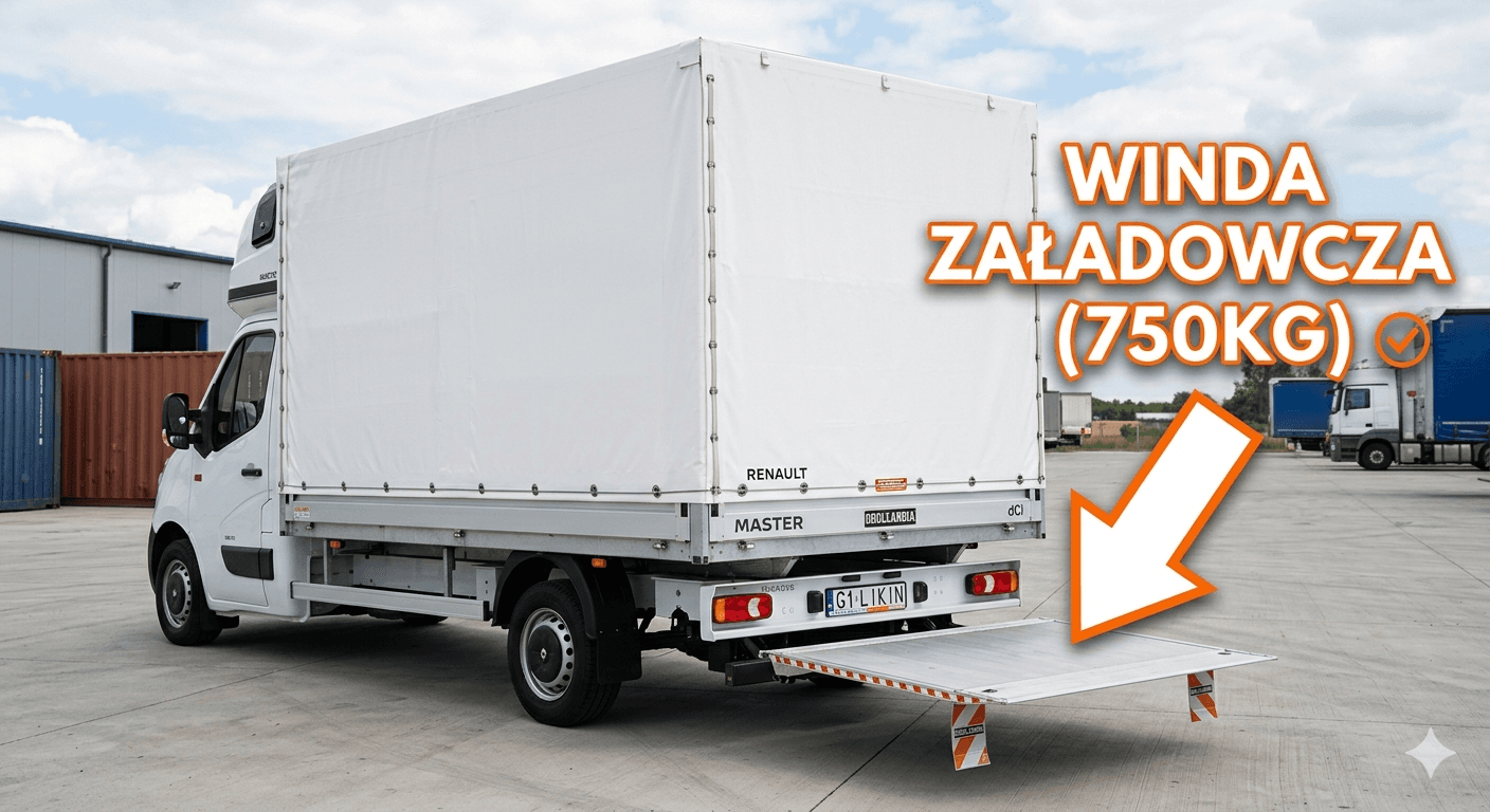 Schemat Renault Master z windą załadowczą B.A.R. 750 kg